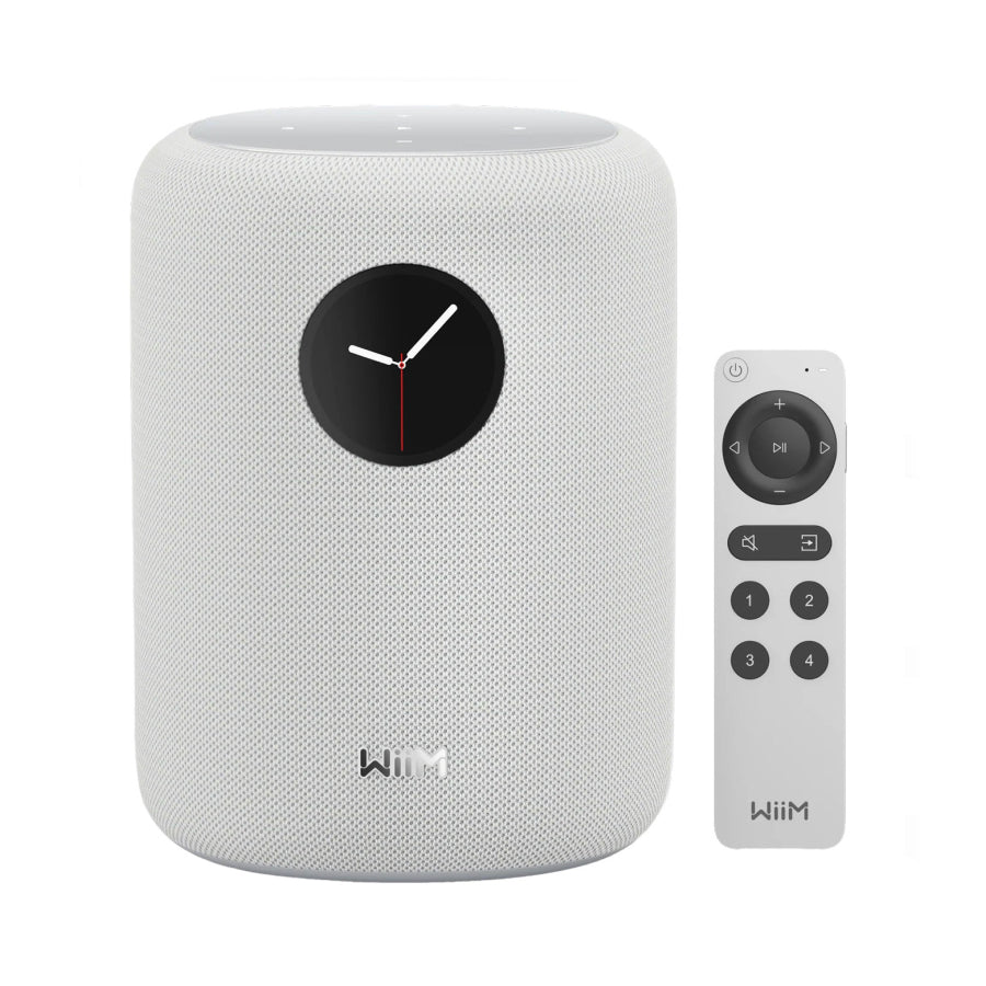 WiiM Sound Smart Speaker with 1.8″ Touch Display, 100W Peak, Wi‑Fi 6E/Bluetooth 5.3, Multi‑Room & Stereo Pairing, Remote Included - (Black / White)