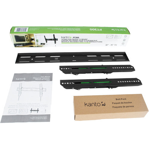 Kanto PT300, Low Profile Tilting TV Mount for 32" - 90" TVs