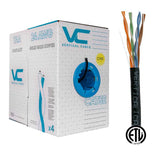 Vertical Cable (CAT5E) 24AWG, Solid Bare Copper, Pull Box, 1000ft, White / Blue / Black