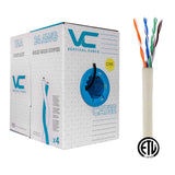 Vertical Cable (CAT5E) 24AWG, Solid Bare Copper, Pull Box, 1000ft, White / Blue / Black