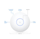 Ubiquiti U7-LR-US Unifi 7 Access Point Enterprise WI-FI System, White
