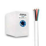 Vertical Cable (22/4 Alarm-Security Cable) 22AWG, 4 Conductor, Solid Bare Copper, Pull Box, 1000ft, White