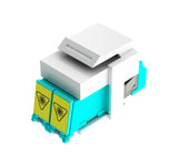 Vertical Cable Optical Fiber Keystone Module, LC DX Shuttered, Aqua