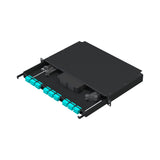 Vertical Cable Optical Fiber Rack-Mount Enclosure, Budget-Series, LGX, Three-Position, 1 RMU.