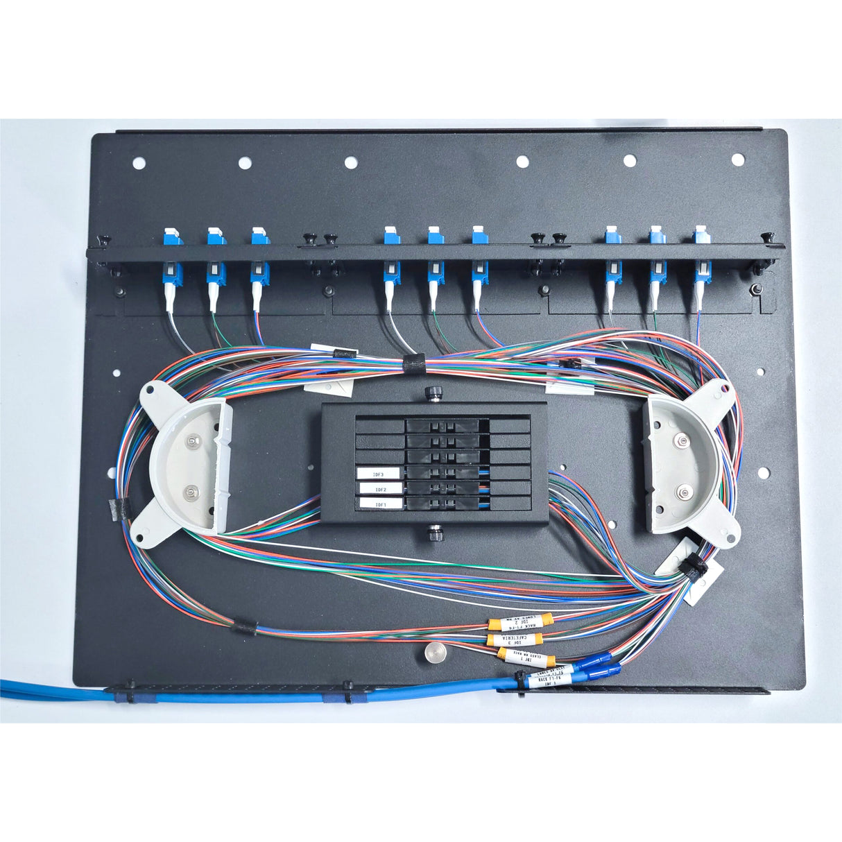 Vertical Cable Optical Fiber Rack-Mount Enclosure, Standard-Series, LGX, 3-Position, 1 RMU