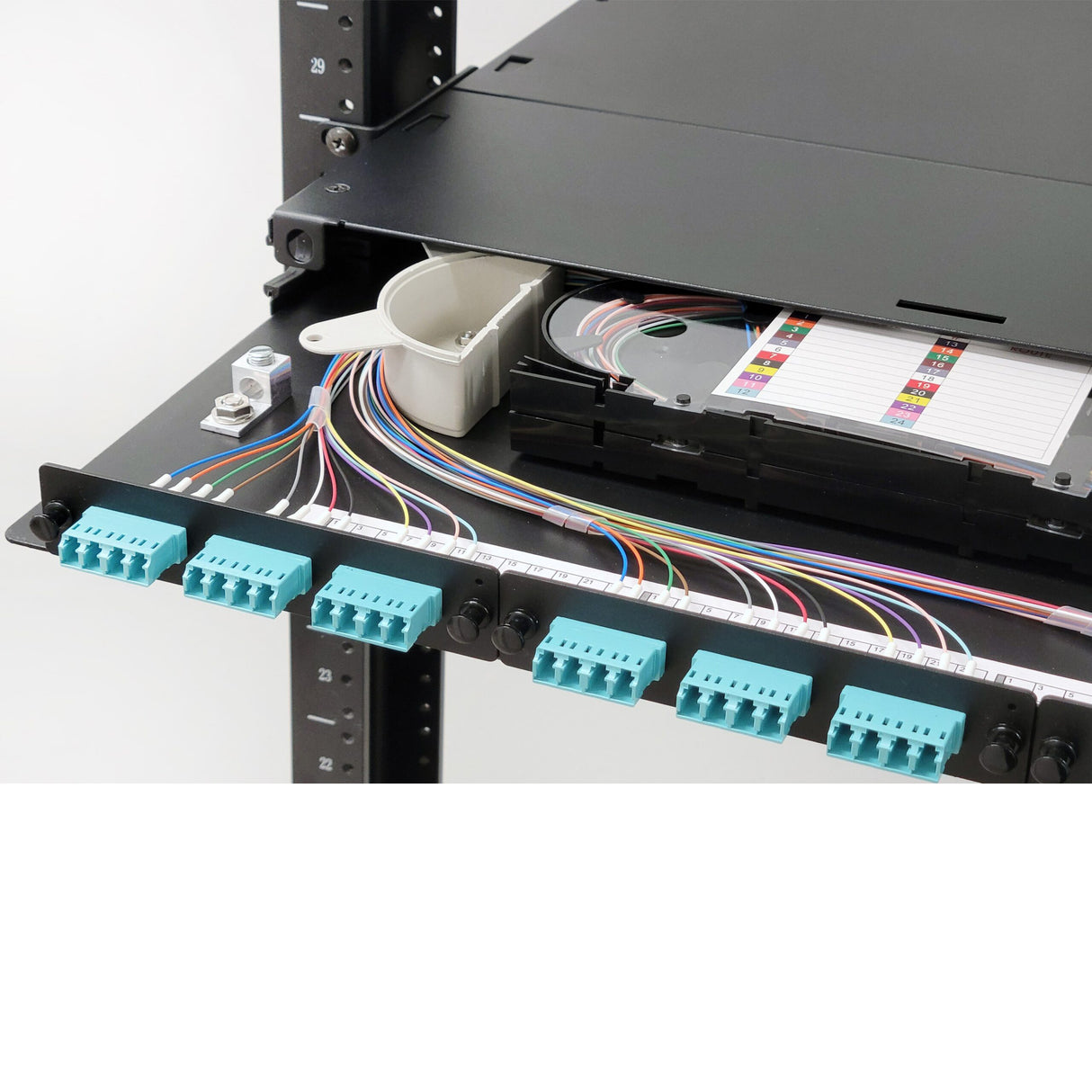 Vertical Cable Optical Fiber Rack-Mount Enclosure, Standard-Series, LGX, 3-Position, 1 RMU