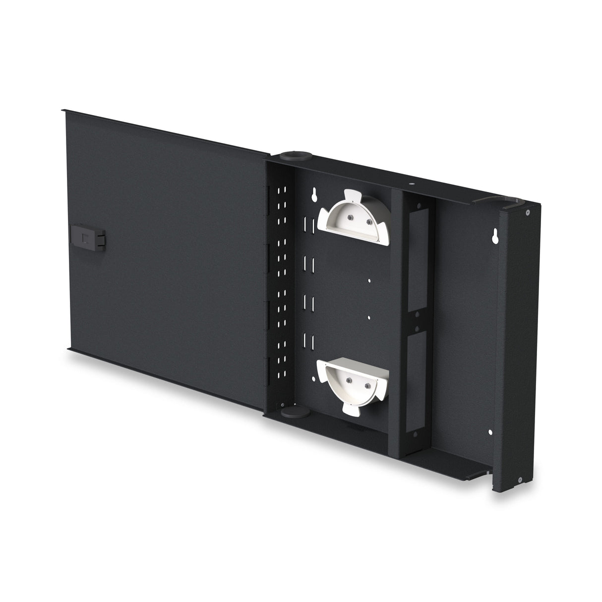 Vertical Cable Optical Fiber Wall-Mount Enclosure, Standard-Series, Single-Door, LGX, Two-Position, Latch