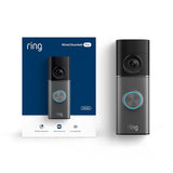 Ring Video Doorbell Wired Pro 4K, 10x Enhanced Zoom, and Low-Light Sight, Deep Silver