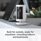 Ring Outdoor Cam Plus Featuring Retinal 2K, Wired, Indoor / Outdoor, (Black / White)