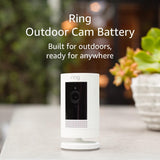 Ring Outdoor Cam Battery, Indoor / Outdoor, Black / White