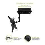 Kanto R400, Pro Series Recessed In-wall Full Motion Articulating TV Mount for 35" - 65" TVs