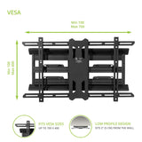 Kanto PDX680, Full Motion TV Wall Mount for 40" - 90" TVs