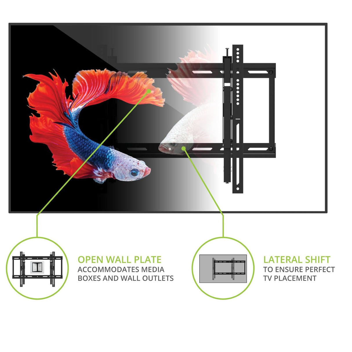 Kanto TE300, Extendable Tilting TV Wall Mount for 43" - 90" TVs