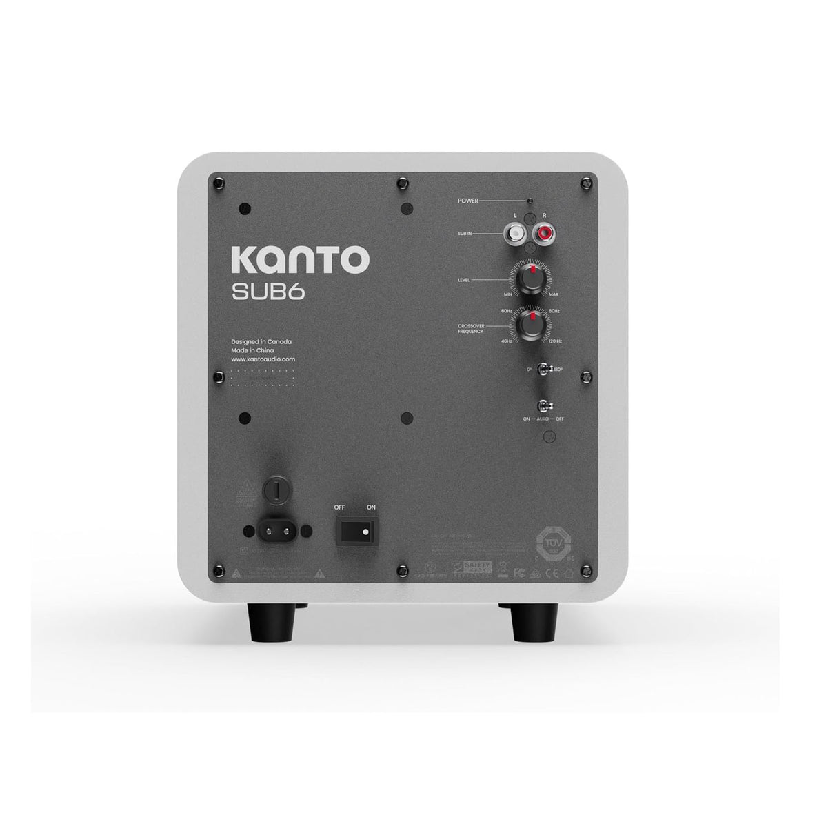 Kanto SUB6VMW, 200W Sealed 6" Powered Subwoofer,