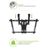 Kanto PDC650, Full Motion Corner TV Mount for 37" - 70" TVs, Compatible with Inner and Outer Corners