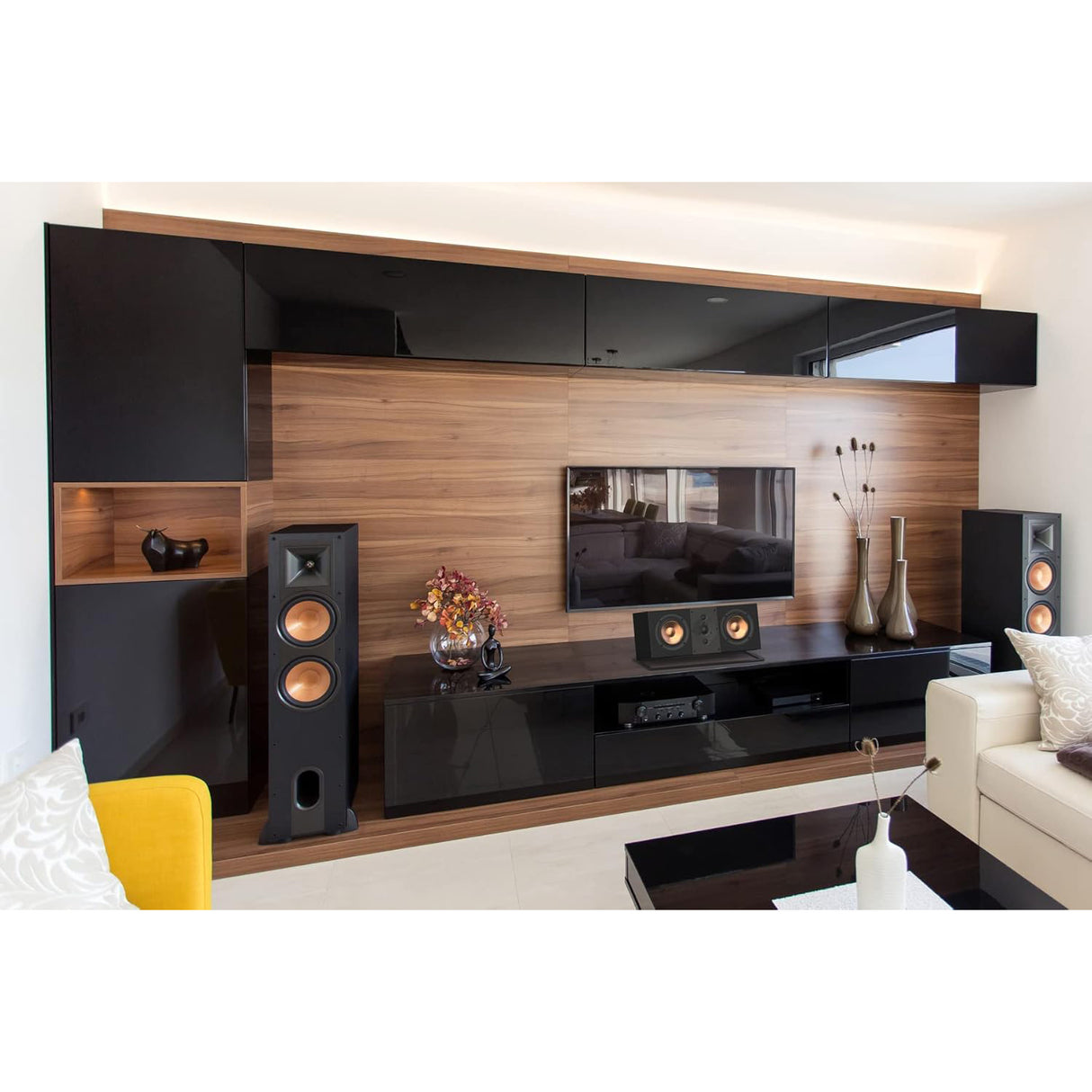 Kanto S10, Low-Profile Angled Sound Bar and Center Channel Speaker Stand for Home Theater