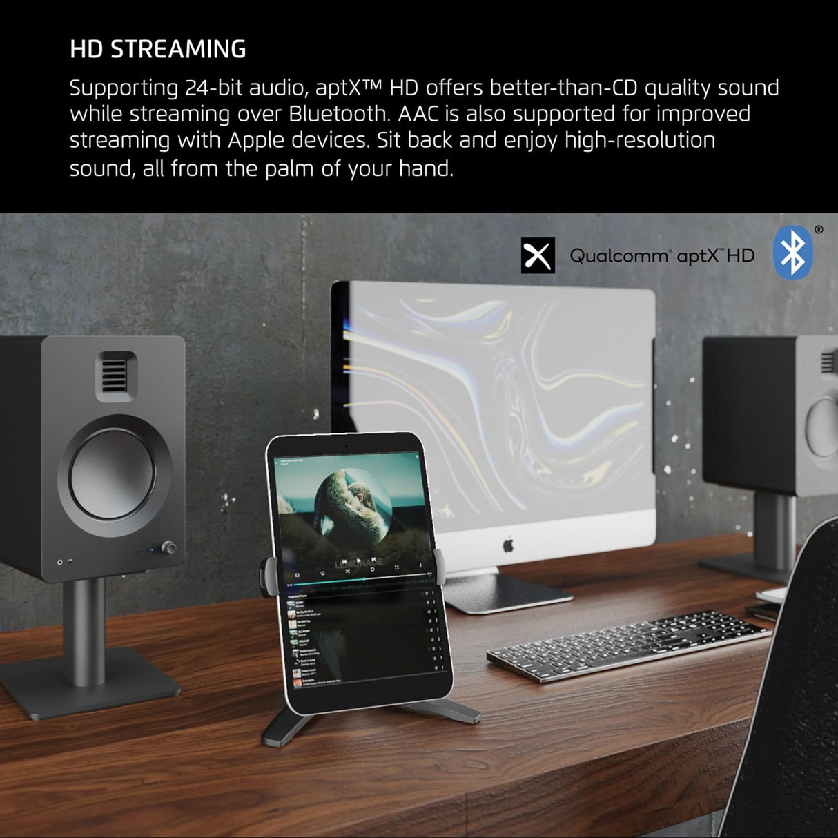 Kanto TUK, 260W Powered Bookshelf Speakers with Headphone Out, USB DAC, Dedicated Phono Pre-amp and Bluetooth, Pair