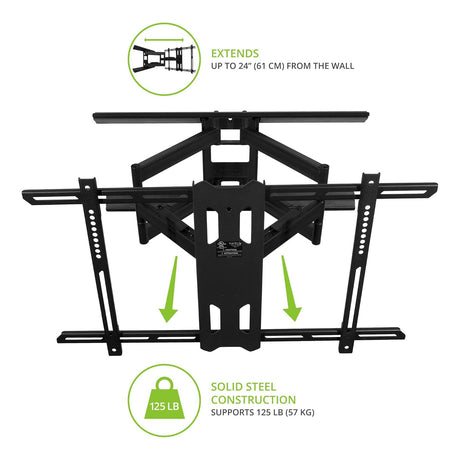 Kanto PDX680, Full Motion TV Wall Mount for 40" - 90" TVs