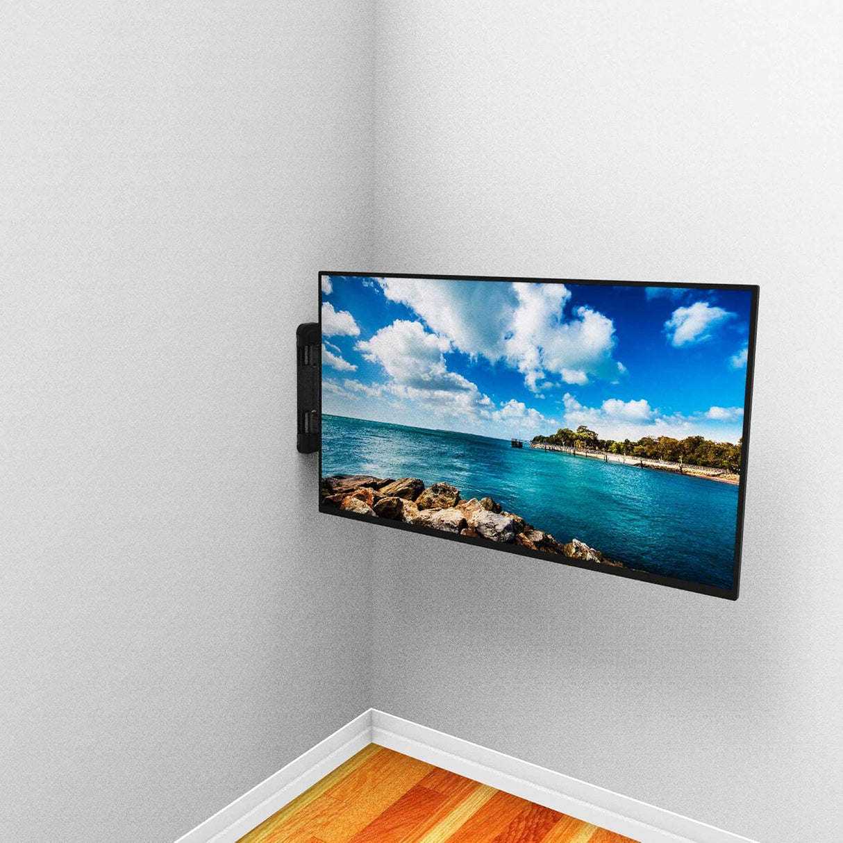 Kanto PDC650, Full Motion Corner TV Mount for 37" - 70" TVs, Compatible with Inner and Outer Corners