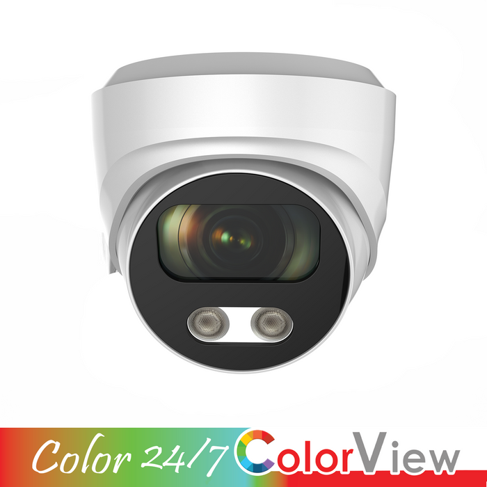 Acegear CT1802-CV-AOC (4K)Turret, TVI  ColorView 2.8mm Lens,120db ,Smart-IR, Audio In