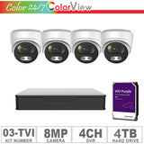 Acegear KIT-03-TVI (4 Cameras TVI 8MP + 1-WD/4-TB + 1-DVR/4-CH)