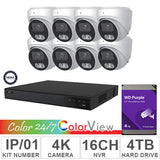 Acegear KIT-IP-01 (8 IP Cameras 8MP + 1-WD/4-TB + 1-NVR/ 16-CH ( 8PoE)