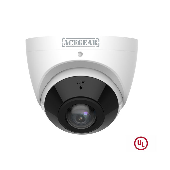 Acegear CI1502A-WA180 (5MP) Turret, IPC  1.68mm Fixed Lens Wide Angle, Intelligent IR Eyeball, Mic & Speaker, UL Listed.