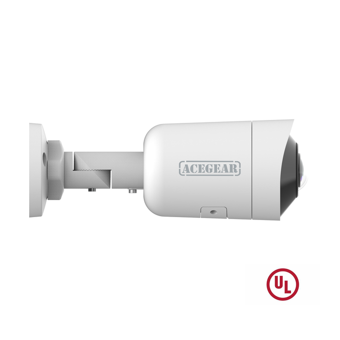 Acegear CI3502A-WA180 (5MP) Bullet, IPC  1.68mm Fixed Lens Wide Angle, Intelligent IR Eyeball, Mic & Speaker, UL Listed.