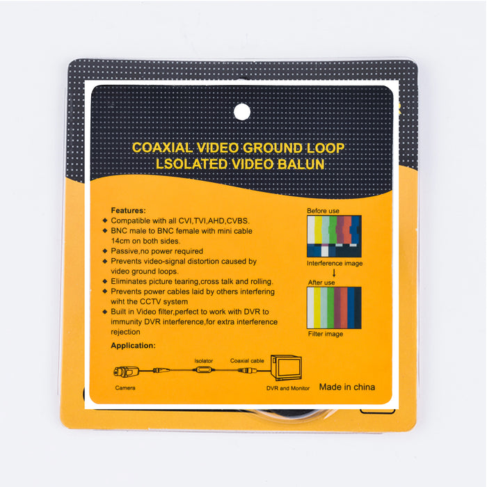 Acegear VGL001 Video Ground Isolator, Anti-interference, 5MP/8MP Support HD-CVI/AHD/TVI/CVB