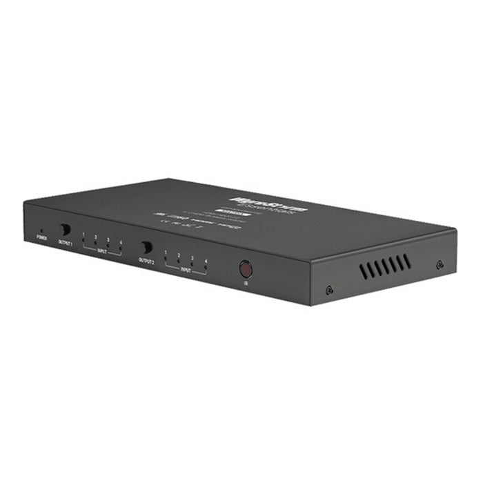 WyreStorm EXP-MX-0402-H2, WyreStorm Essentialsâ„¢ 4K HDR 4 Input 2 Scaling Output HDMI Matrix Switcher with ARC, Analog and Digital Audio De-Embed