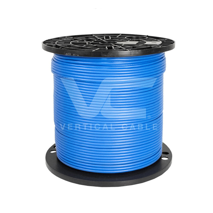 Vertical Cable (176-305-A-P-BL), CAT6A, Unshielded with an overall Plenum jacket, 23 AWG/4 PAIR Solid bare copper conductors, 550 MHz, 1000 ft Spool, Blue