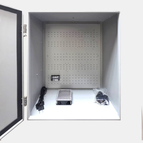 Acegear CT-DB20-WPF, Outdoor NeMA Metal Wall Mnt enclosure, with AC terminal and Fan, 20X16X8 in - New Arrival