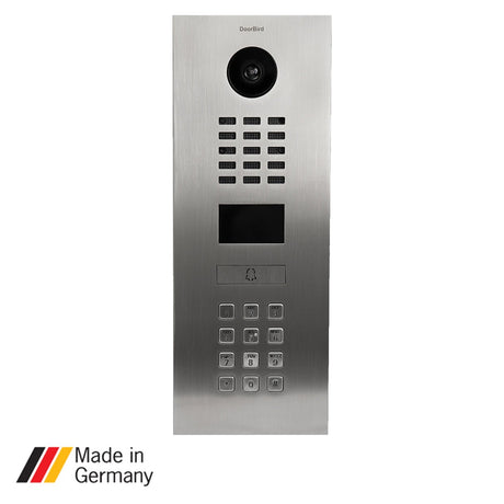 DoorBird D2101KV, Surface & Flush Mount possible, IP Video Door Station  Stainless Steel, 1 Unit, 1 Call Button, (Housing sold separately)