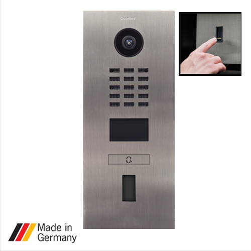 DoorBird D2101FV, Surface & Flush Mount, Fingerprint 50, IP Video Door Station, 1 Unit, 1 Call Button, (Housing Sold Separately)