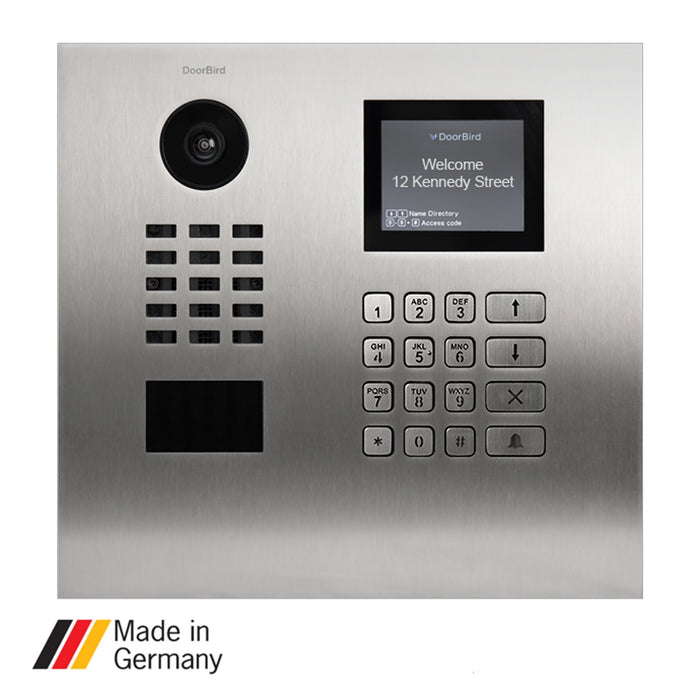 DoorBird D21DKH, Surface & Flush Mount Possible, IP Video Door Station, Display Module, Keypad Module Up to 500 Units, (Housings sold separately)