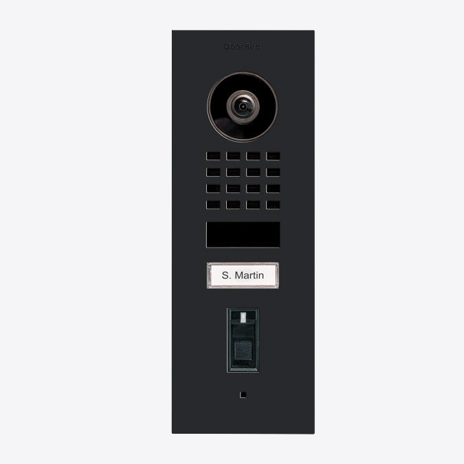 DoorBird D1101FV-FP50-SM, Surface Mount, IP Video Door Station,  Fingerprint 50, 1 Unit, 1 Call Button,