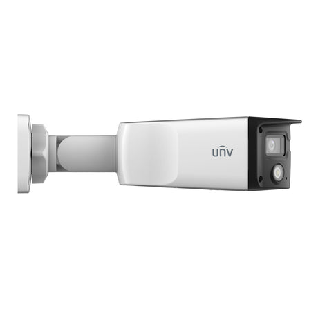 UNV IPC2K28SE-ADF40KMC-WL-I0, (8MP) Bullet, IPC 4mm Fixed Dual Lens, Color Hunter, Wide Angle up to 180 degrees, WDR, UL Listed