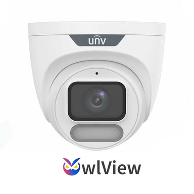 UNV IPC3628SR-ADF28KM-WP, (8MP) Turret, IPC 2.8mm Fixed Lens, Owlview, Microphone, WDR, UL Listed