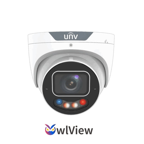 UNV IPC3634SE-ADZKMC-WP-I1, (4MP) Turret, IPC 2.8-12mm Motorized Lens, Owlview Plus, Microphone and Speaker, WDR, UL Listed