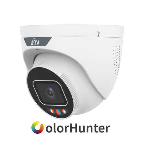 UNV IPC3634SS-ADF28KMCI1, (4MP) Turret, IPC 2.8mm Lens, Color Hunter, Microphone & Speaker, WDR, UL Listed