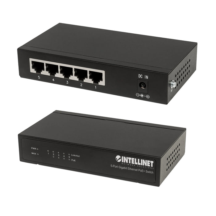 Intellinet 561228, Gigabit Ethernet PoE+ Switch, 5-Port , 4 x PSE Ports