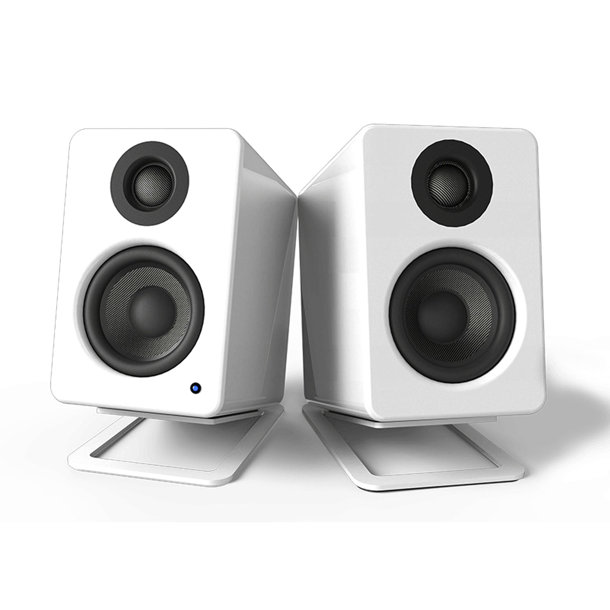 Kanto S2, Angled Desktop Speaker Stands for Small Speakers, Pair (Black/White)