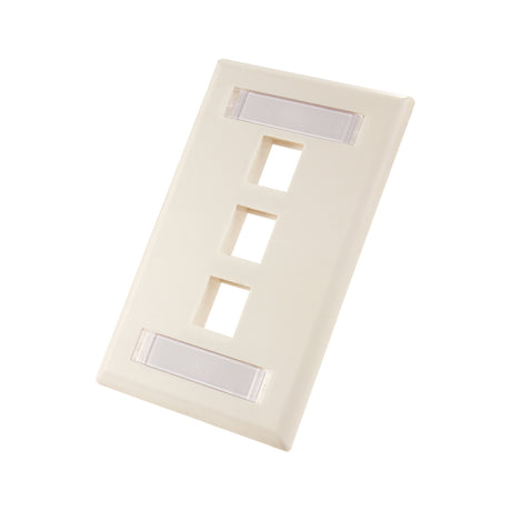 Vertical Cable Standard Wall Plates With ID Windows – 305 Series