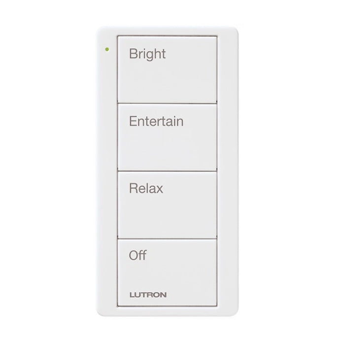 Lutron PJ2-4B-GWH-P03, Pico 4-Button Any Room Scene Remote, White