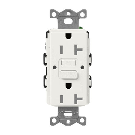 Lutron SCR-20-GFST, 20A, GFCI Receptacle, Tamper Resistant, Self Testing Recepticle, Cobblestone