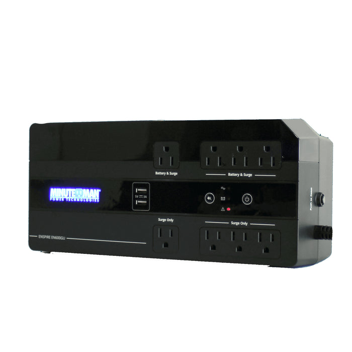 MINUTEMAN EN900LGU, Enspire 900VA 500 10-Outlet Standby UPS
