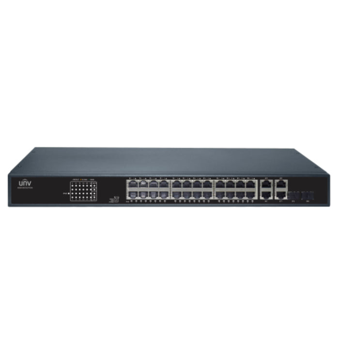 UNV NSW2010-26GT2GC-POE-IN, 24 Port Gigabit POE Switch with 2 GB Uplink