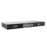 UNV NSW3000-17GT1GP1GC-POE-IN, 16 Port Gigabit, 250W Cloud Managed Ethernet PoE Switch