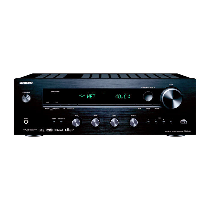 Onkyo TX-8260, 2 Channel Network Stereo receiver with Wi-Fi®, Bluetooth®, and Chromecast built-in