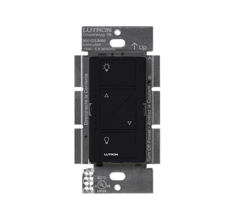 Lutron PD-6WCL Caseta Wireless in-wall dimmer; 50 W CFL/LED, 600 W Incandescent/Halogen, Single pole - Ivory